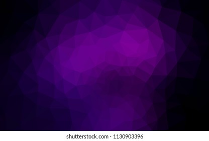 Dark Purple vector triangle mosaic template. Polygonal abstract illustration with gradient. Polygonal design for your web site.