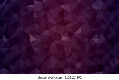 Dark Purple vector triangle mosaic template. Colorful abstract illustration with triangles. Brand new style for your business design.