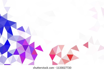 Dark Purple vector triangle mosaic texture. Creative geometric illustration in Origami style with gradient. Completely new template for your banner.