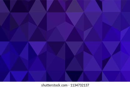 Dark Purple vector triangle mosaic texture. Shining polygonal illustration, which consist of triangles. Pattern for a brand book's backdrop.