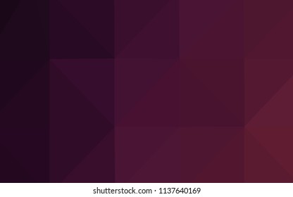 Dark Purple vector triangle mosaic template. Creative illustration in halftone style with gradient. Textured pattern can be used for background.