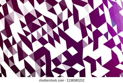 Dark Purple vector triangle mosaic pattern. Colorful abstract illustration with gradient. The polygonal design can be used for your web site.