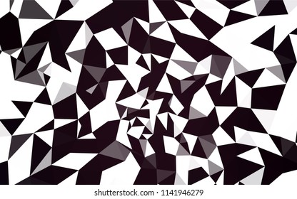 Dark Purple vector triangle mosaic cover. Creative illustration in halftone style with triangles. Triangular pattern for your design.
