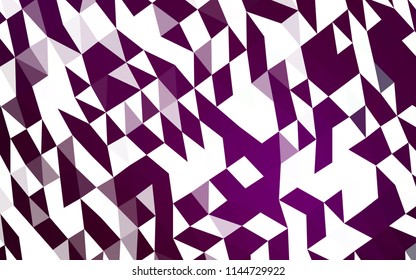 Dark Purple vector triangle mosaic background. Modern geometrical abstract illustration with gradient. A completely new template for your business design.