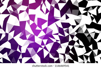Dark Purple vector triangle mosaic texture. Modern abstract illustration with triangles. A completely new design for your leaflet.