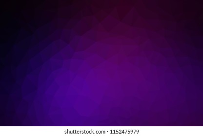 Dark Purple vector triangle mosaic cover. Colorful illustration in abstract style with triangles. Template for cell phone's backgrounds.
