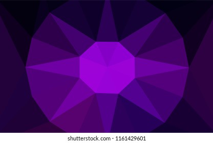 Dark Purple vector triangle mosaic texture with a diamond. Abstract illustration with an elegant triangles. Brand new design for your business.
