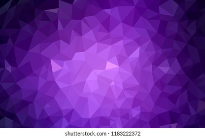 Dark Purple vector triangle mosaic cover. Triangular geometric sample with gradient.  A completely new design for your leaflet.