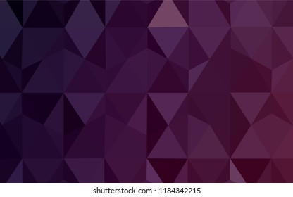 Dark Purple vector triangle mosaic template. Colorful abstract illustration with triangles. A new texture for your web site.