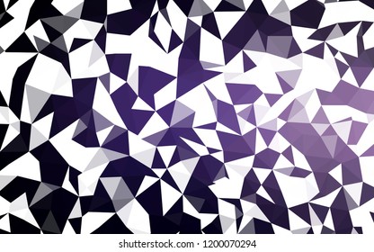 Dark Purple vector triangle mosaic template. A completely new color illustration in a polygonal style. Polygonal design for your web site.
