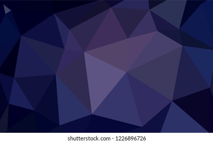 Dark Purple vector triangle mosaic cover. Geometric illustration in Origami style with gradient.  New template for your brand book.