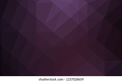 Dark Purple vector triangle mosaic template. Colorful abstract illustration with gradient. Template for a cell phone background.