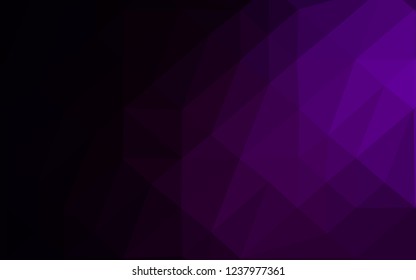 Dark Purple vector triangle mosaic template. A completely new color illustration in a vague style. Completely new design for your business.
