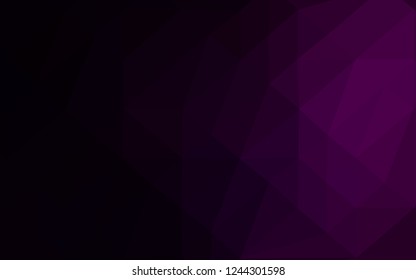 Dark Purple vector triangle mosaic cover. Creative illustration in halftone style with gradient. Template for a cell phone background.