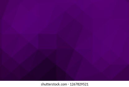 Dark Purple vector triangle mosaic template. Glitter abstract illustration with an elegant design. Completely new design for your business.