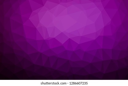 Dark Purple vector triangle mosaic texture. Shining colored illustration in a Brand new style. The best triangular design for your business.