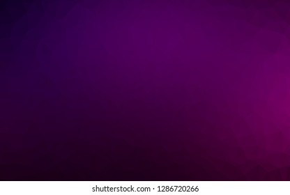 Dark Purple vector triangle mosaic template. An elegant bright illustration with gradient. Brand new design for your business.