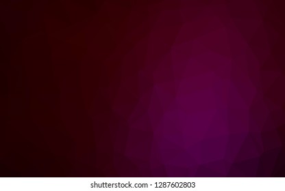 Dark Purple vector triangle mosaic cover. Shining colored illustration in a Brand new style. Textured pattern for background.
