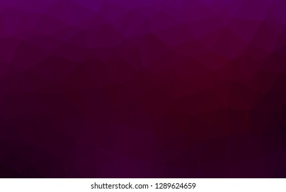 Dark Purple vector triangle mosaic texture. A completely new color illustration in a vague style. Completely new template for your business design.