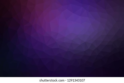 Dark Purple vector triangle mosaic template. Creative geometric illustration in Origami style with gradient. Brand new design for your business.
