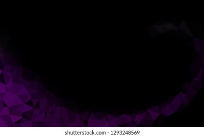 Dark Purple vector triangle mosaic texture. Brand new colorful illustration in with gradient. Textured pattern for background.