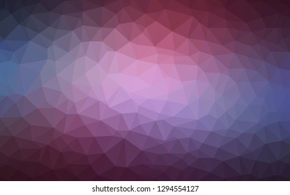 Dark Purple vector triangle mosaic texture. Colorful illustration in polygonal style with gradient. Brand new design for your business.