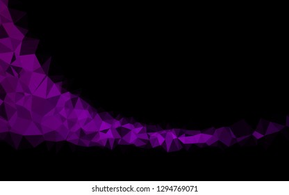 Dark Purple vector triangle mosaic cover. Modern geometrical abstract illustration with gradient. New texture for your design.