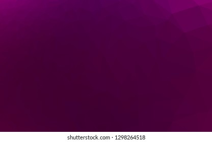 Dark Purple vector triangle mosaic cover. An elegant bright illustration with gradient. Template for a cell phone background.