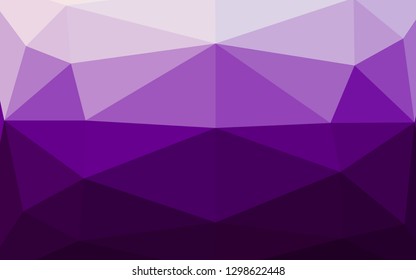 Dark Purple vector triangle mosaic cover. Glitter abstract illustration with an elegant design. Textured pattern for background.