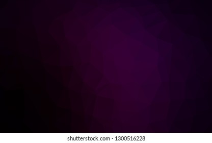 Dark Purple vector triangle mosaic template. An elegant bright illustration with gradient. Completely new design for your business.