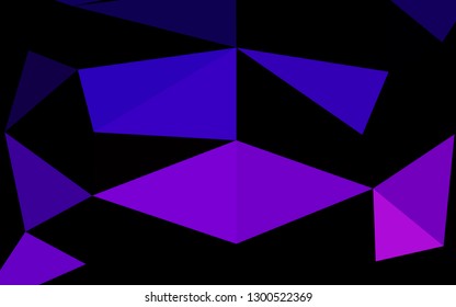 Dark Purple vector triangle mosaic texture. A completely new color illustration in a vague style. Brand new design for your business.