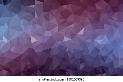 Dark Purple vector triangle mosaic template. Colorful illustration in polygonal style with gradient. Completely new template for your banner.