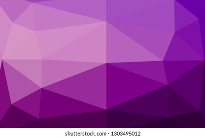 Dark Purple vector triangle mosaic cover. Glitter abstract illustration with an elegant design. Brand new style for your business design.