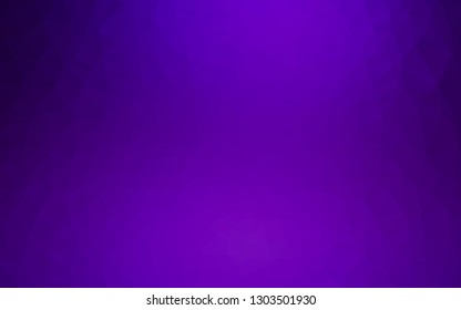 Dark Purple vector triangle mosaic template. A completely new color illustration in a vague style. Brand new style for your business design.