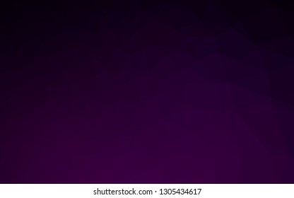 Dark Purple vector triangle mosaic texture. A sample with polygonal shapes. New texture for your design.
