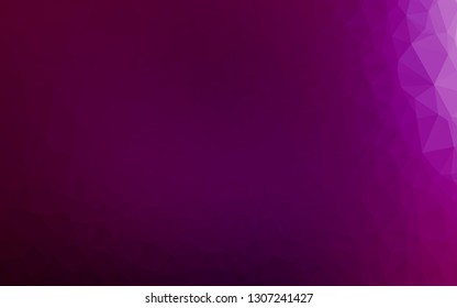 Dark Purple vector triangle mosaic texture. A sample with polygonal shapes. Polygonal design for your web site.