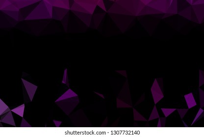 Dark Purple vector triangle mosaic template. An elegant bright illustration with gradient. Brand new style for your business design.