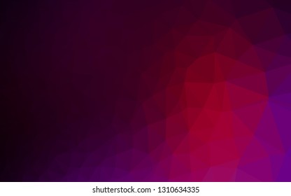 Dark Purple vector triangle mosaic texture. An elegant bright illustration with gradient. Triangular pattern for your business design.