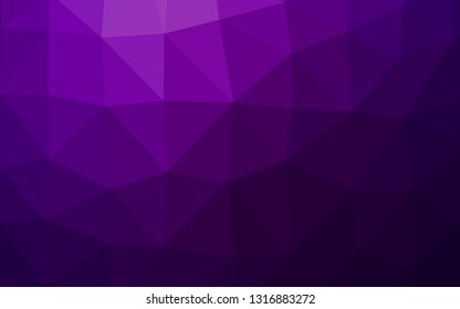Dark Purple vector triangle mosaic template. Colorful illustration in abstract style with gradient. Template for your brand book.