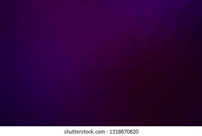 Dark Purple vector triangle mosaic template. Shining illustration, which consist of triangles. Template for a cell phone background.
