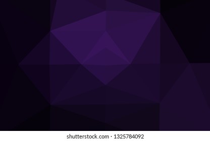 Dark Purple vector triangle mosaic template. Brand new colorful illustration in with gradient. Polygonal design for your web site.