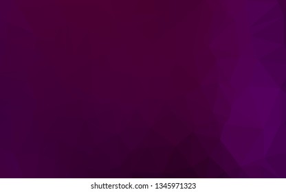 Dark Purple vector triangle mosaic cover. Colorful abstract illustration with gradient. Elegant pattern for a brand book.