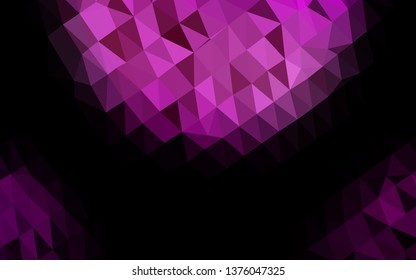 Dark Purple vector triangle mosaic template. Colorful illustration in abstract style with gradient. Elegant pattern for a brand book.