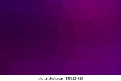 Dark Purple vector triangle mosaic texture. Colorful abstract illustration with gradient. Template for your brand book.