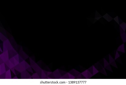 Dark Purple vector triangle mosaic template. A vague abstract illustration with gradient. Brand new style for your business design.