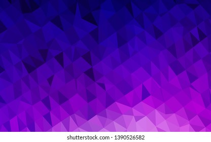 Dark Purple vector triangle mosaic template. Brand new colorful illustration in with gradient. Brand new style for your business design.
