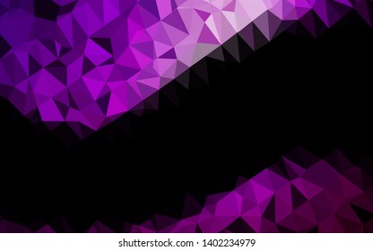 Dark Purple vector triangle mosaic template. Colorful illustration in abstract style with gradient. Completely new design for your business.