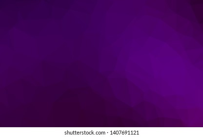 Dark Purple vector triangle mosaic template. Colorful illustration in Origami style with gradient.  Template for a cell phone background.