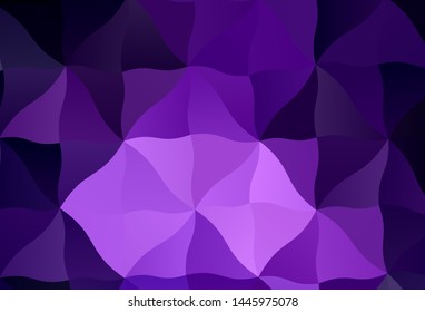 Dark Purple vector triangle mosaic template. Geometric illustration in Origami style with gradient.  Completely new template for your banner.