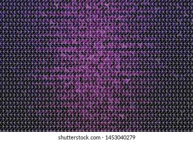 Dark Purple vector triangle mosaic background. Geometric illustration in Origami style with gradient.  A new texture for your web site.